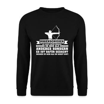 Archery is different gift archer - Unisex Sweatshirt - black - Front - Alina (178cm) & Michal (187cm)
