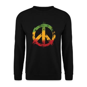 reggae peace - Unisex Pullover - Schwarz - Vorne - Alina (178cm) & Michal (187cm)