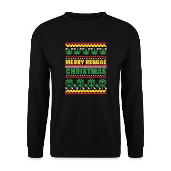 Ugly Reggae Christmas, Christmas, xmas, Advent - Unisex Sweatshirt - black - Front - Alina (178cm) & Michal (187cm)
