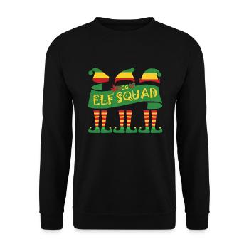 Reggae elf squad, christmas, funny, xmas, rasta - Unisex Sweatshirt - black - Front - Alina (178cm) & Michal (187cm)