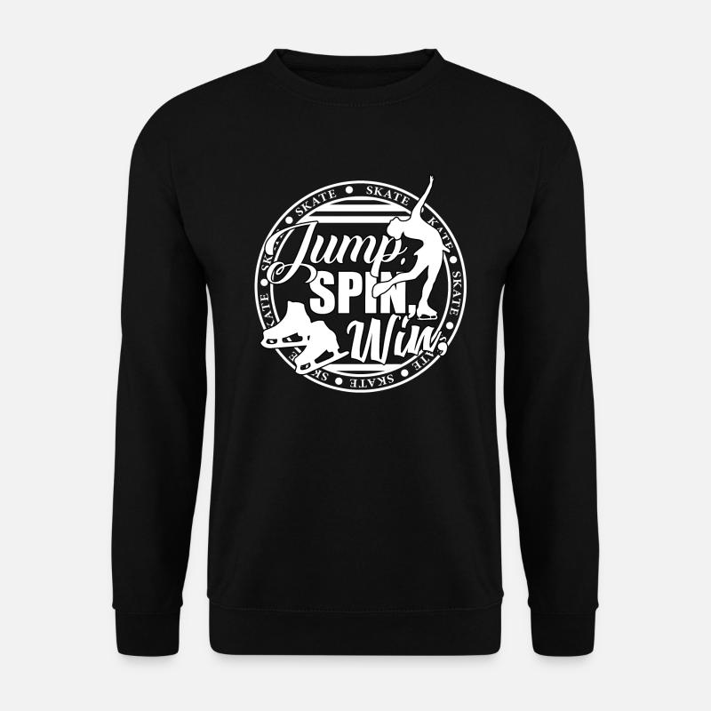 Figure skating, ice skating, jump spin win - Unisex Sweatshirt - black
