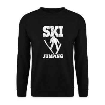 Ski jumping, ski jumping, ski jumpers - Unisex Sweatshirt - black - Front - Alina (178cm) & Michal (187cm)