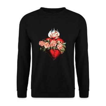 Immaculate Heart of the Virgin Mary - Unisex Sweatshirt - black - Front - Alina (178cm) & Michal (187cm)