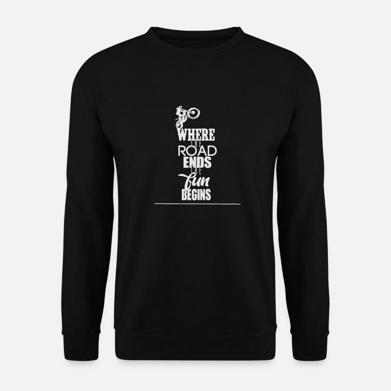 Road ends, Enduro, Motorcross, MX - Unisex Pullover - Schwarz
