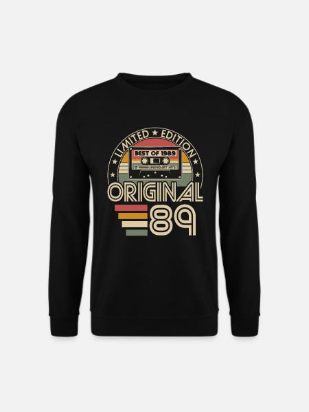 Né 1989 Vintage Anniversaire Rétro - Sweat-shirt Unisexe - noir