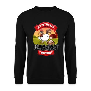 Mon animal de compagnie prépare le petit-déjeuner, qu’en est-il du vôtre drôle - Sweat-shirt Unisexe - noir - Devant - Alina (178cm) & Michal (187cm)