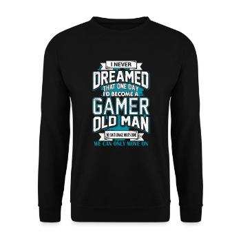 Je n’ai jamais rêvé qu’un jour je deviendrais un joueur - Sweat-shirt Unisexe - noir - Devant - Alina (178cm) & Michal (187cm)