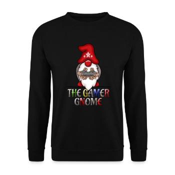 Gamer Gnome Drôle Noël Matching Pyjama de famille - Sweat-shirt Unisexe - noir - Devant - Alina (178cm) & Michal (187cm)