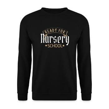 Prêt pour l’école maternelle Soutien de service infirmier drôle - Sweat-shirt Unisexe - noir - Devant - Alina (178cm) & Michal (187cm)