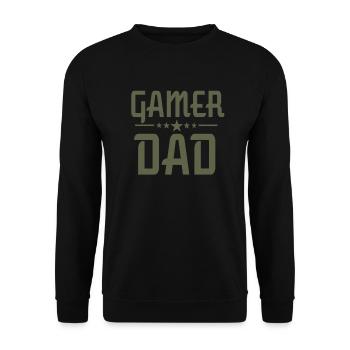 Gamer Papa Drôle - Sweat-shirt Unisexe - noir - Devant - Alina (178cm) & Michal (187cm)