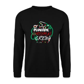 Kinderkrankenschwester Weihnachtscrew Kinderarzt - Unisex Pullover - Schwarz - Vorne - Alina (178cm) & Michal (187cm)