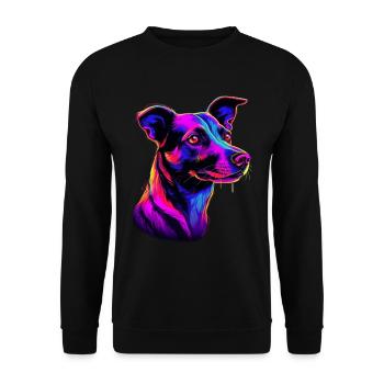 Jack Russell Synthwave Cadeau - Sweat-shirt Unisexe - noir - Devant - Alina (178cm) & Michal (187cm)