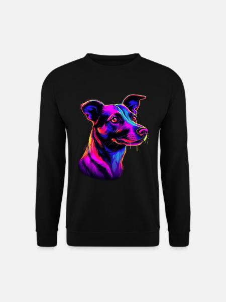 Jack Russell Synthwave Geschenk - Unisex Pullover - Schwarz