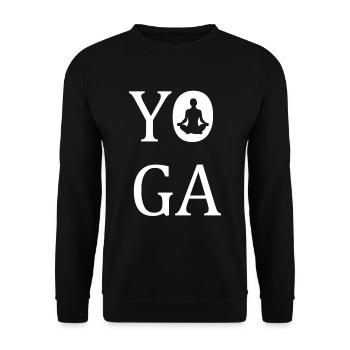 Yoga - Unisex Pullover - Schwarz - Vorne - Alina (178cm) & Michal (187cm)