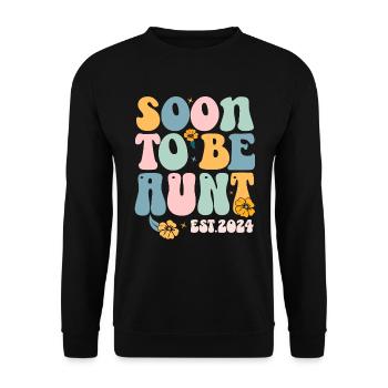 Soon To Be Aunt Est 2024 - New Aunt Pregnancy - Unisex Sweatshirt - black - Front - Alina (178cm) & Michal (187cm)