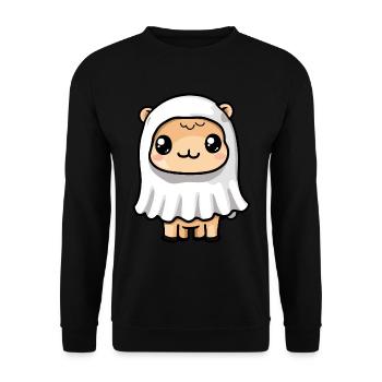 Chameau Halloween Bande dessinée Fantôme - Sweat-shirt Unisexe - noir - Devant - Alina (178cm) & Michal (187cm)