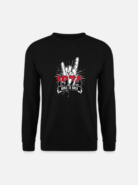 Born To Rock 1974 - Unisex Pullover - Schwarz