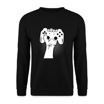 Controller Gamer Macht | Gaming - Unisex Pullover - Schwarz - Vorne - Alina (178cm) & Michal (187cm)