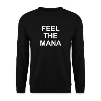 Feel the MANA - Hawaii - Hawaii Motivation - Unisex Pullover - Schwarz - Vorne - Alina (178cm) & Michal (187cm)