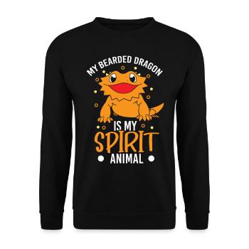 Reptile Reptiles Lézard - Sweat-shirt Unisexe - noir - Devant - Alina (178cm) & Michal (187cm)