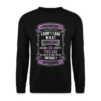Paramedic First Aid Medicine - Unisex Sweatshirt - black - Front - Alina (178cm) & Michal (187cm)