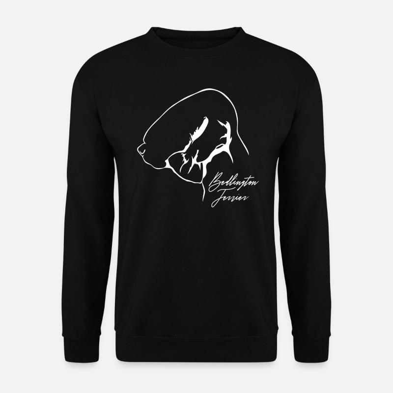 BEDLINGTON TERRIER Profil Chiens Wilsigns - Sweat-shirt Unisexe - noir