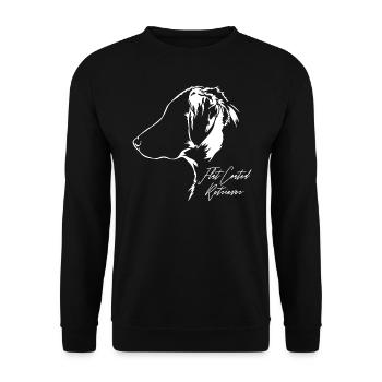 FLAT COATED RETRIEVER Profil Chiens Wilsigns - Sweat-shirt Unisexe - noir - Devant - Alina (178cm) & Michal (187cm)