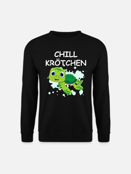 Chill Krötchen Schildkröte Chillen Turtle Relax - Unisex Pullover - Schwarz