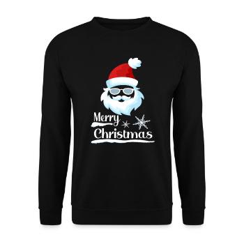 Santa Claus Christmas Greetings - Unisex Sweatshirt - black - Front - Alina (178cm) & Michal (187cm)