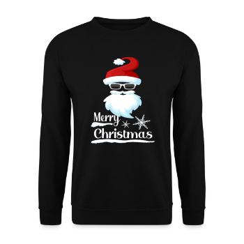 Merry Christmas - Unisex Sweatshirt - black - Front - Alina (178cm) & Michal (187cm)