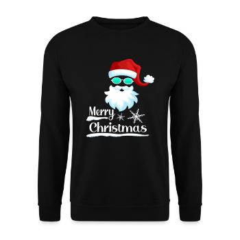 Santa Merry Christmas Santa Claus Santa Claus - Unisex Sweatshirt - black - Front - Alina (178cm) & Michal (187cm)