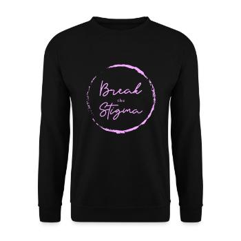 Break The Stigma - Unisex Pullover - Schwarz - Vorne - Alina (178cm) & Michal (187cm)