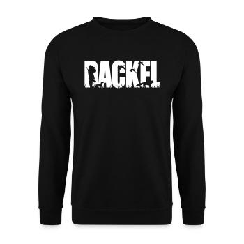 DACKEL Jagdhund - Unisex Pullover - Schwarz - Vorne - Alina (178cm) & Michal (187cm)