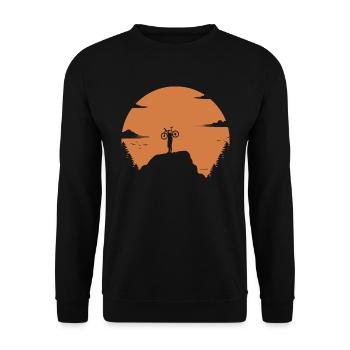 Sunset - Vélo - VTT - Montagnes - Sweat-shirt Unisexe - noir - Devant - Alina (178cm) & Michal (187cm)