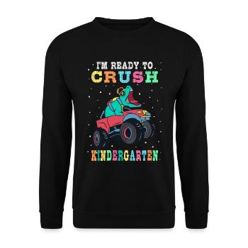 Ready to crush kindergarten - Unisex Sweatshirt - black - Front - Alina (178cm) & Michal (187cm)