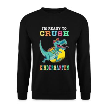 Ready to crush kindergarten - Unisex Sweatshirt - black - Front - Alina (178cm) & Michal (187cm)