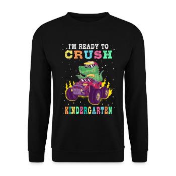 Ready to crush kindergarten - Unisex Sweatshirt - black - Front - Alina (178cm) & Michal (187cm)