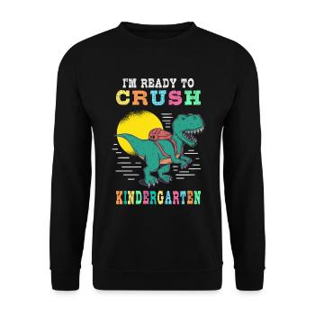Ready to crush kindergarten - Unisex Sweatshirt - black - Front - Alina (178cm) & Michal (187cm)