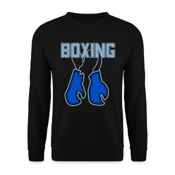 Retro Love Red Boxhandschuhe Boxer Geschenke - Unisex Pullover - Schwarz - Vorne - Alina (178cm) & Michal (187cm)