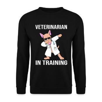Veterinarian Veterinary Medicine Veterinary Veterinarian - Unisex Sweatshirt - black - Front - Alina (178cm) & Michal (187cm)