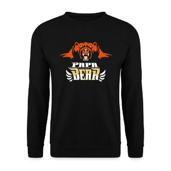 partenaires Ours Shirt - Papa - Sweat-shirt Unisexe - noir - Devant - Alina (178cm) & Michal (187cm)