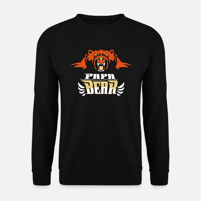 Bär Partnershirt - Papa - Unisex Pullover - Schwarz