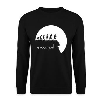Evolution Smartphone Generation Zero Y Geschenk - Unisex Pullover - Schwarz - Vorne - Alina (178cm) & Michal (187cm)