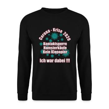 Corona-Krise 2020 - Ich war dabei - Unisex Pullover - Schwarz - Vorne - Alina (178cm) & Michal (187cm)
