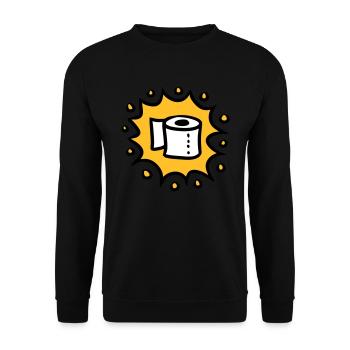 Toilet paper toilet paper toilet paper - Unisex Sweatshirt - black - Front - Alina (178cm) & Michal (187cm)