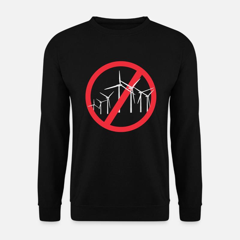 Stop Wind Turbines - Unisex Sweatshirt - black