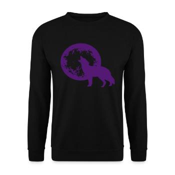 Loup hurlant - Sweat-shirt Unisexe - noir - Devant - Alina (178cm) & Michal (187cm)