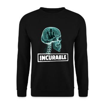 CADEAU INCURABLE X-RAY POUR JOUEUR D'ÉCHECS - Sweat-shirt Unisexe - noir - Devant - Alina (178cm) & Michal (187cm)