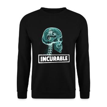 CADEAU SCOOTER INCURABLE X-RAY SCOOTER - Sweat-shirt Unisexe - noir - Devant - Alina (178cm) & Michal (187cm)