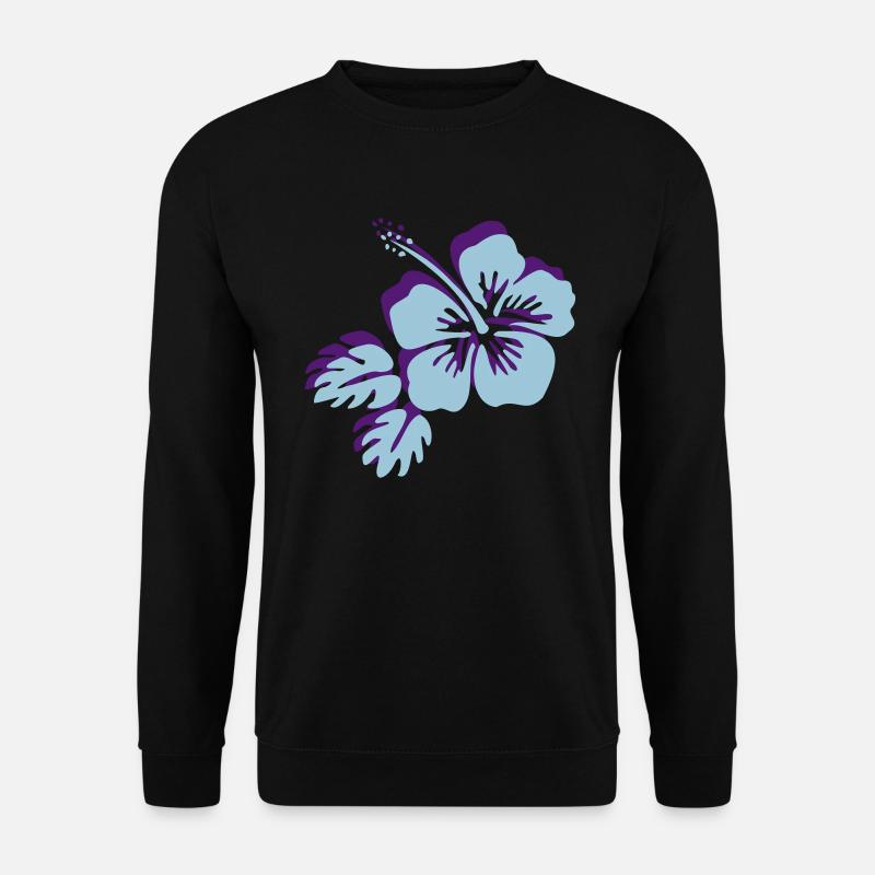 Hibiskusblüte Hibiscus Blume Flower Fleur - Unisex Pullover - Schwarz